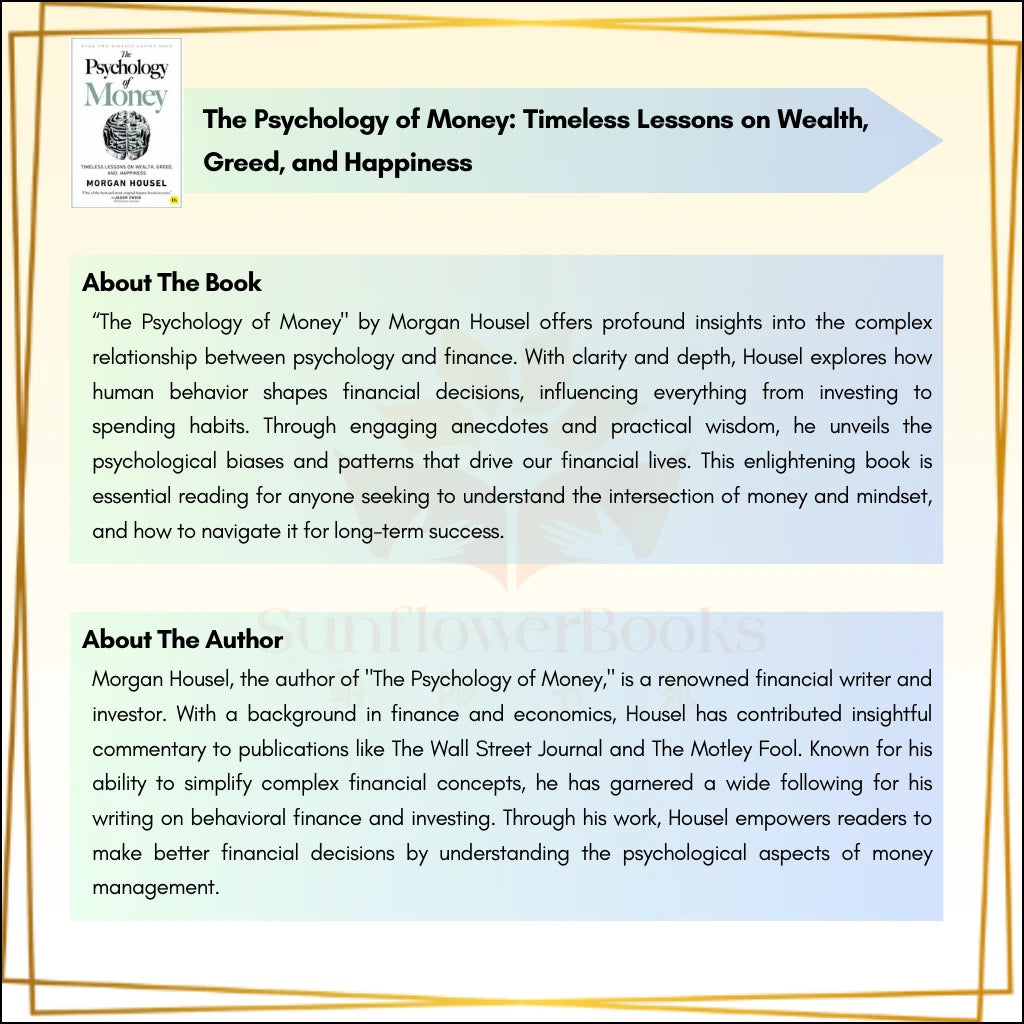【Ready Stock】The Psychology of Money: Timeless lessons on wealth, greed, and happiness by Morgan Housel