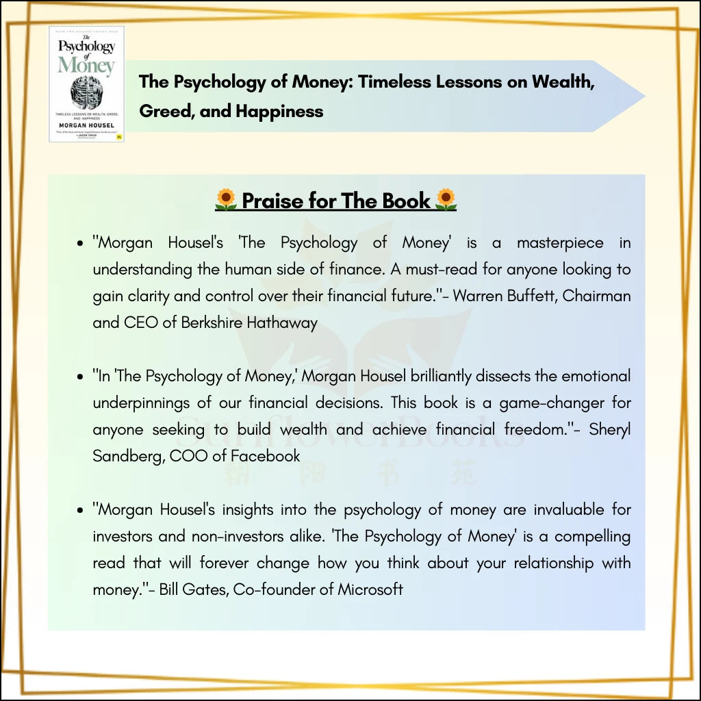 【Ready Stock】The Psychology of Money: Timeless lessons on wealth, greed, and happiness by Morgan Housel